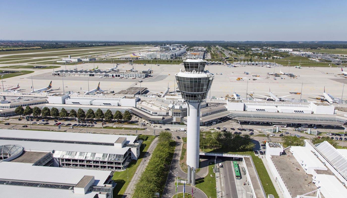 Aerial view of Munich Airport Aerial view of Munich Airport