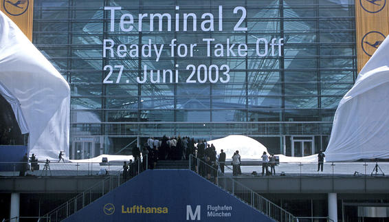 Take off für das Terminal 2 am Münchner Flughafen
