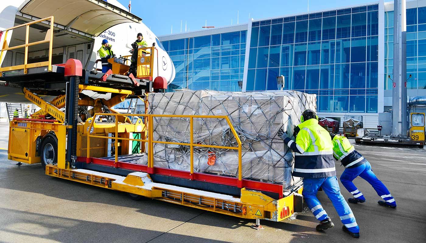 Cargo Ground handling staff loading an aircraft