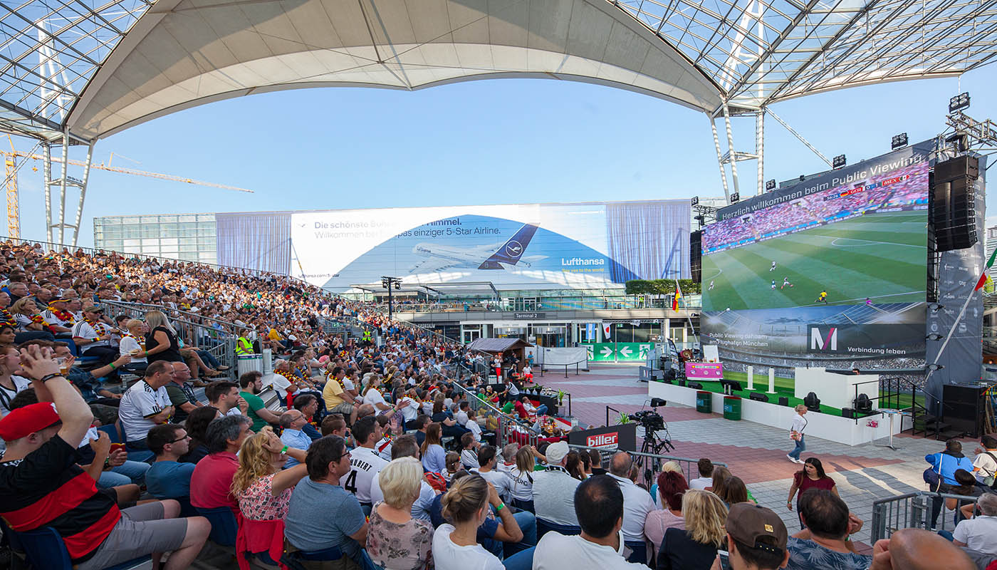 Public screening for the FIFA World Cup 2018 Munich Airport