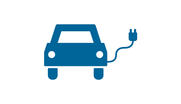 Symbol for electric car charging points
