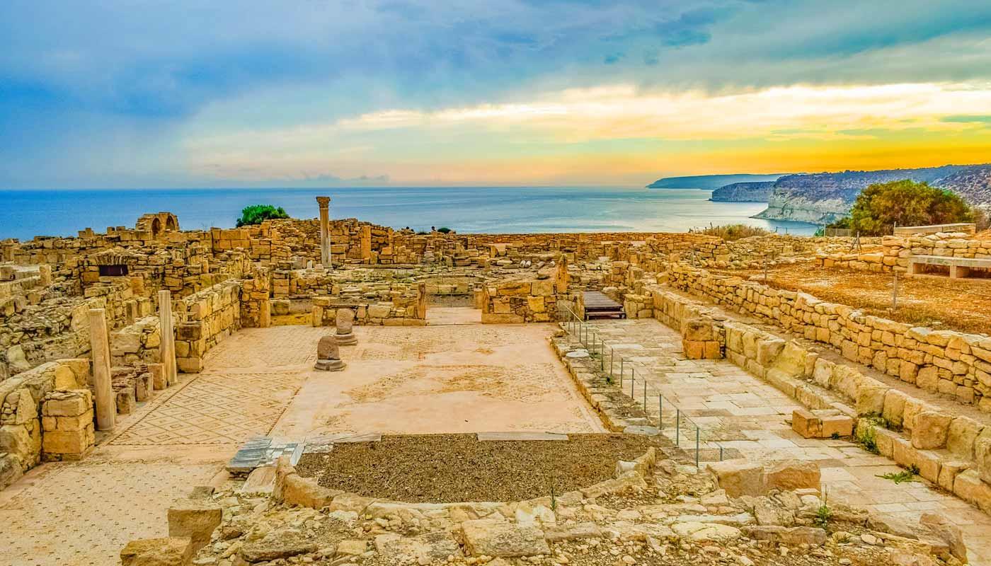 Antike Ausgrabungsstätte Kourion, Zypern Ruinen der antiken Ausgrabungsstätte Kourion, Zypern