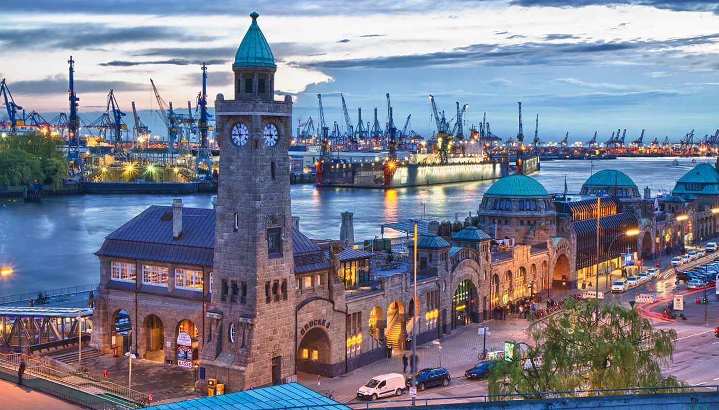 Hamburger Hafen Blick auf den Hamburger Hafen