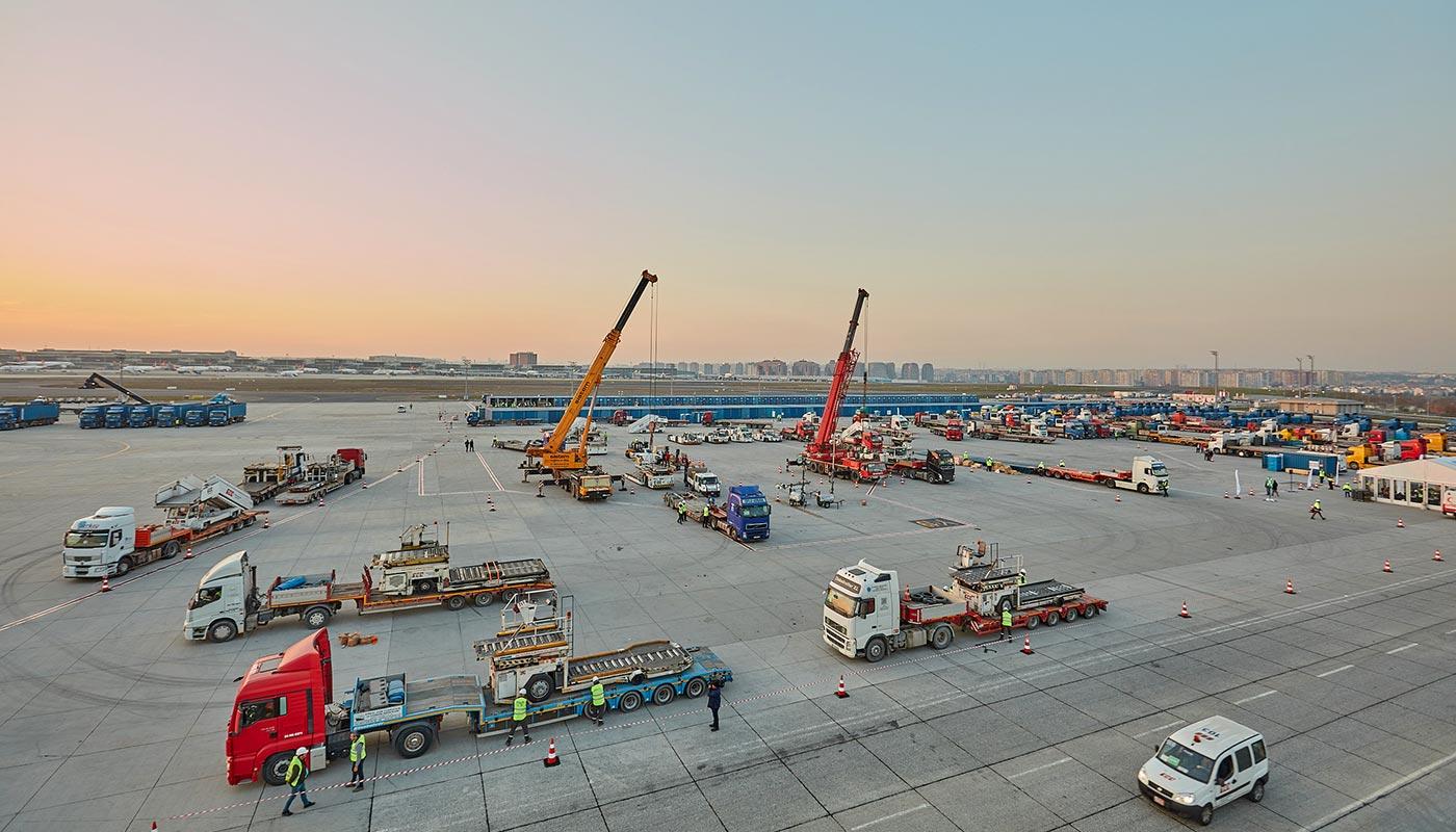 Turkish Airlines loading area Munich Airport supported Turkish Airlines in moving operations