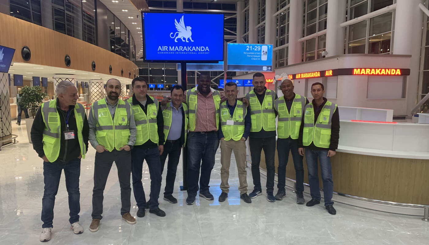 ORAT team at Samarkand International Airport The operational readiness and airport transfer team at Samarkand International Airport