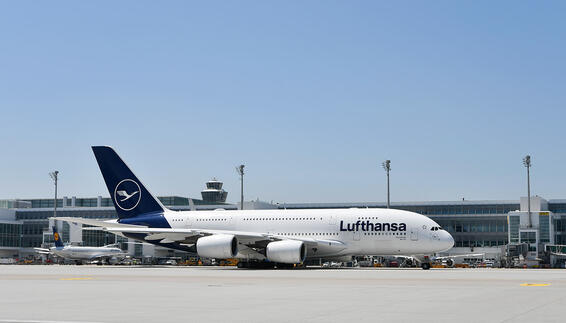 A380 on the airfield