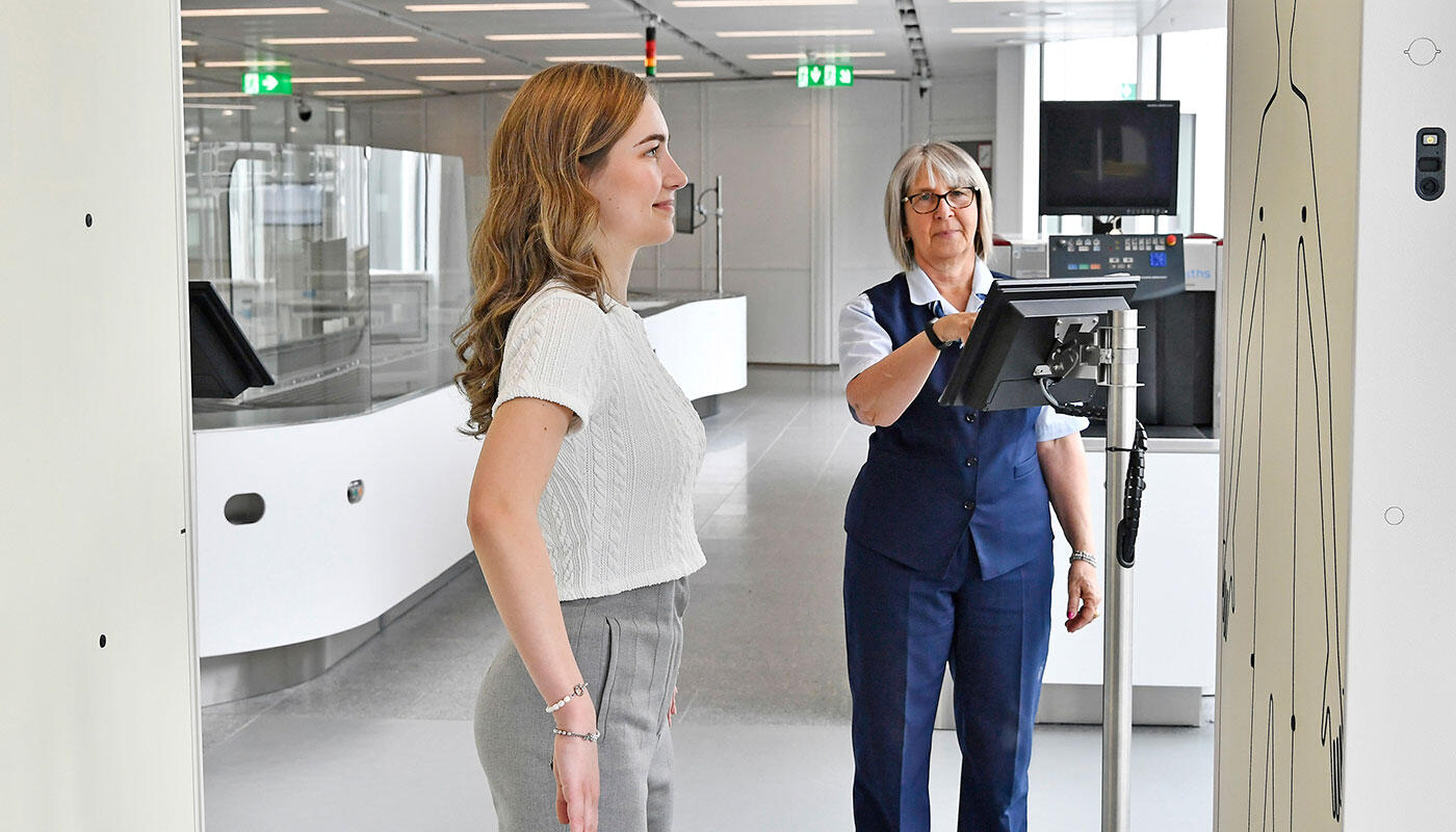 CT-Scanner im Terminal 1 Testbetrieb der CT-Scanner im Terminal 1