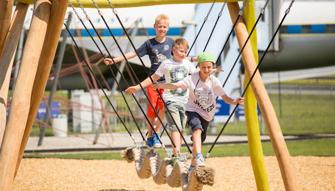 Adventure playground in the visitor park Adventure playground in the visitor park