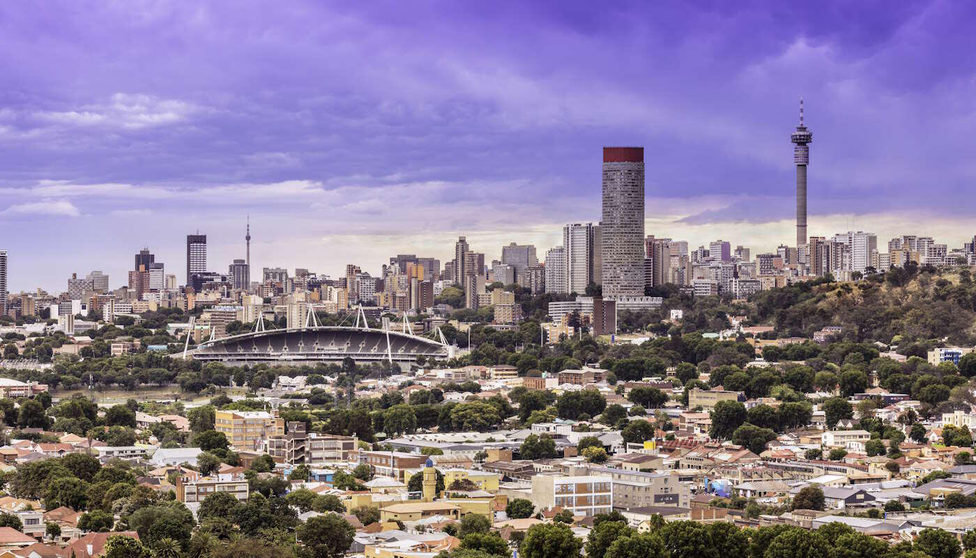Blick über Johannesburg, Südafrika Blick über Johannesburg, Südafrika