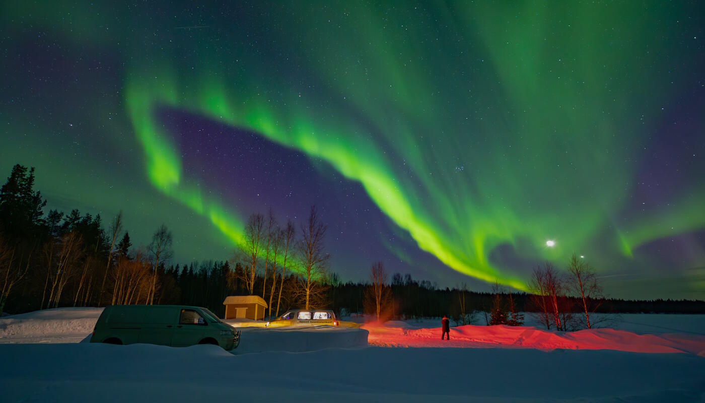 Polarlichter in Lappland, Finnland Polarlichter in Lappland, Finnland