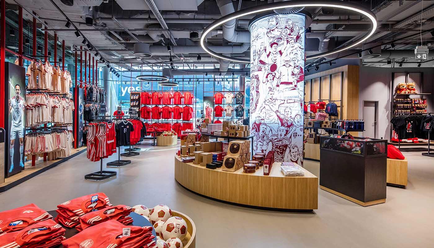 FC Bayern Store FC Bayern Store - Innenansicht Shop München Airport Center
