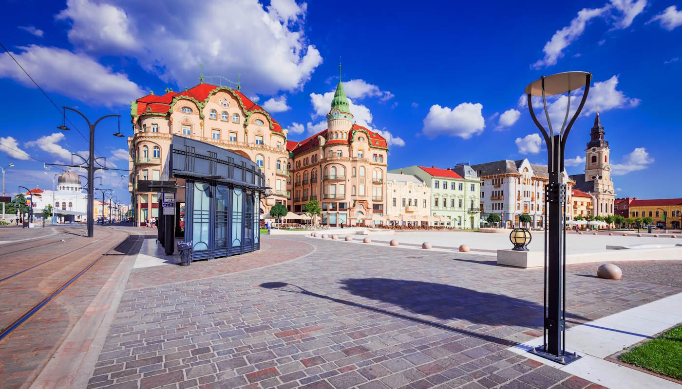 Union Square in Oradea, Rumänien Union Square in Oradea, Rumänien