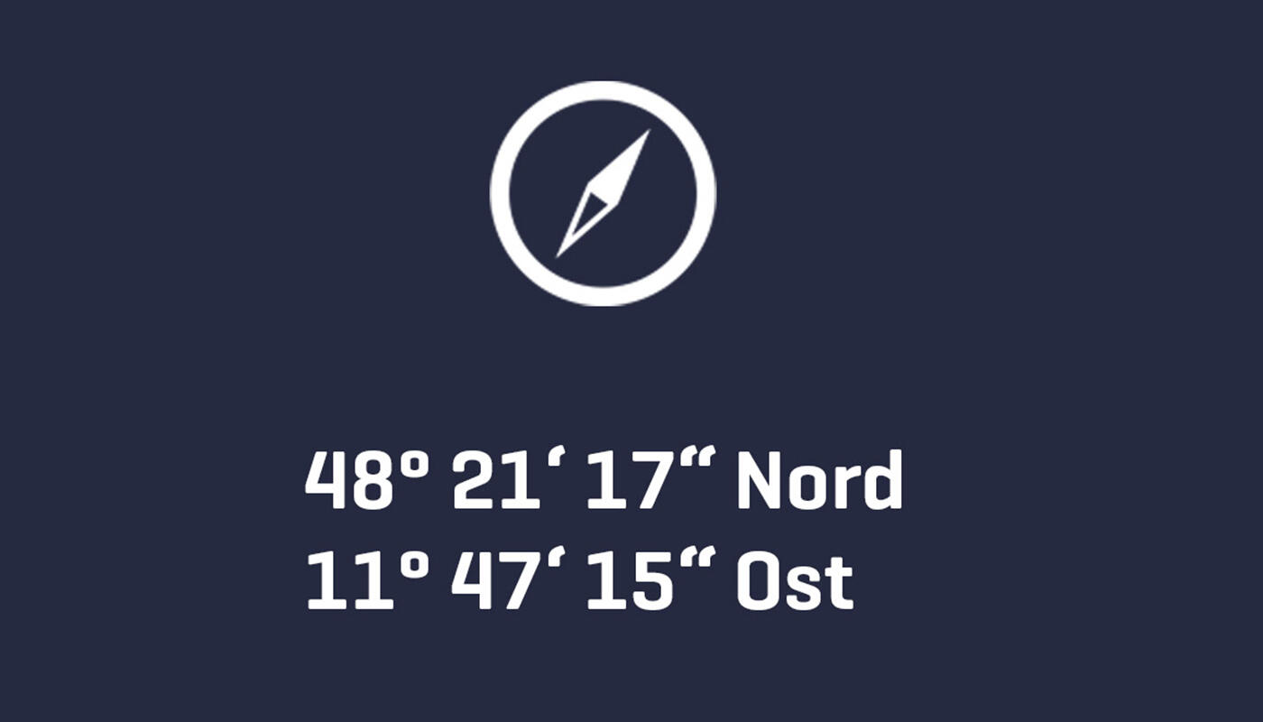 Standort - Koordinaten Flughafen München Standort Flughafen München mit geografischen Koordinaten 48°21′17″ Nord, 11°47′15″ Ost