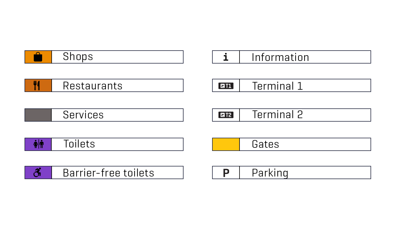 Airport map legend Airport map legend